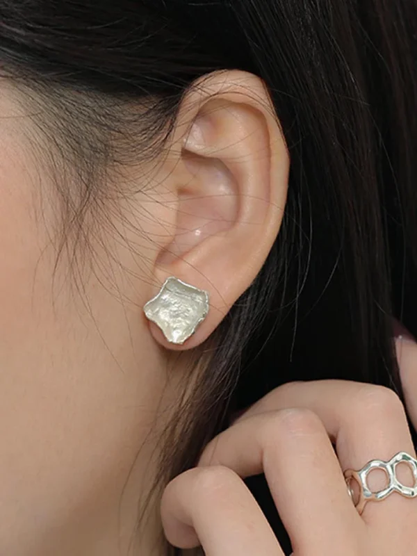 ear-piercing-jewelry-luxury-asymmetry-ear-studs-2 sliver earrings