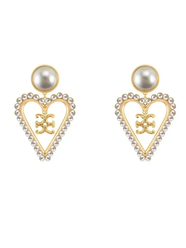 ear-piercing-jewelry-pearl-heart-ear-studs-2 pearl earrings
