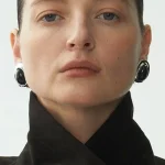ear-piercing-jewelry-sliver-obsidian-ear-studs-2 vintage earrings