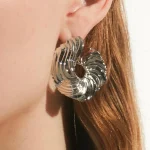 ear-piercing-jewelry-twist-waves-ear-studs-1 sliver earrings