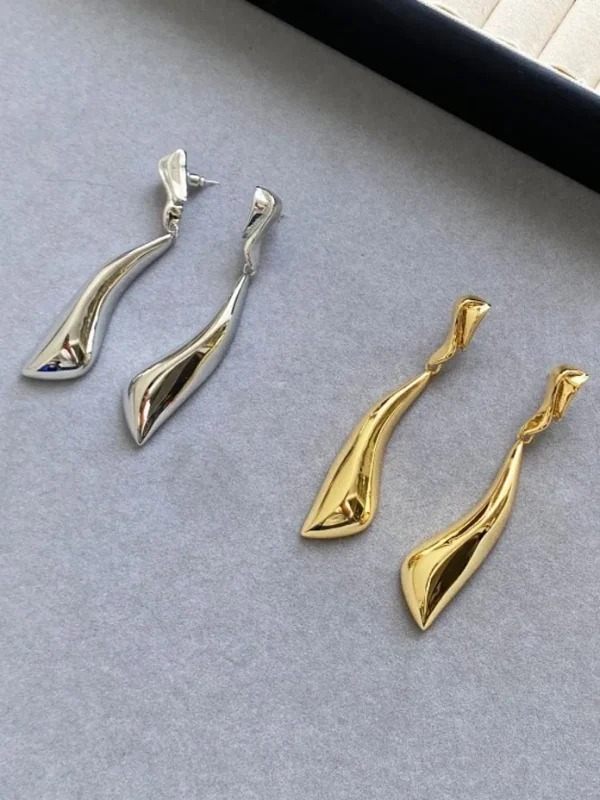 esarrings-fashion-long-line-shape-4 gold ear studs