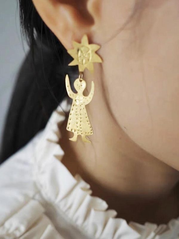 gold-earrings-lucky-girl-4 cute earrings