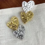 heart-shaped-earrings-gold-and-sliver-4 cute earrings