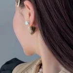 heart-shaped-vintage-gold-with-pearl-4 cute earrings