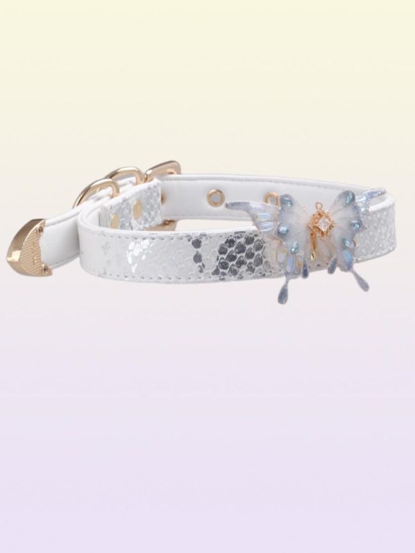 leather-butterfly-choker-snake-pattern-collar-4 choker necklaces