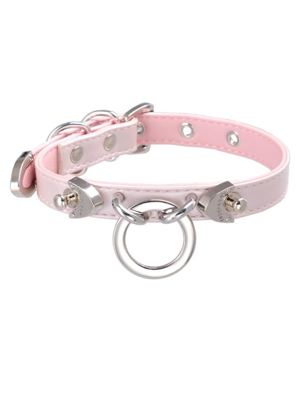leather-subculture-choker-pink-collar-1 choker necklaces