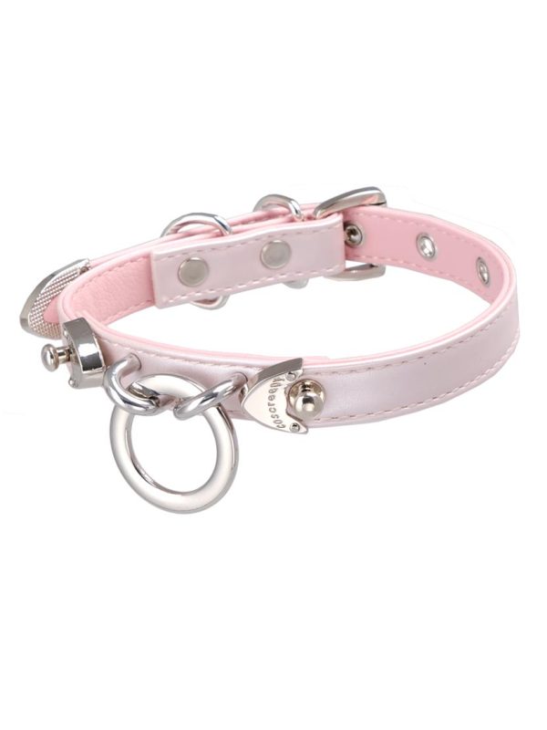 leather-subculture-choker-pink-collar-2 choker necklaces