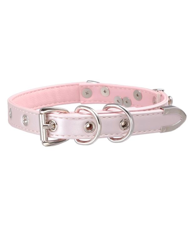 leather-subculture-choker-pink-collar-4 choker necklaces