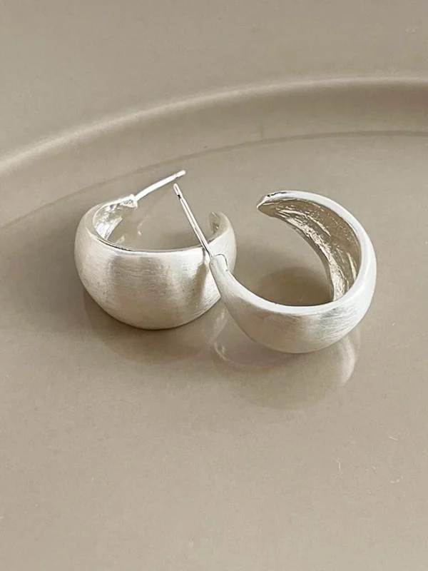 sliver-earrings-luxury-arc-desgin-3 sliver hoop earrings