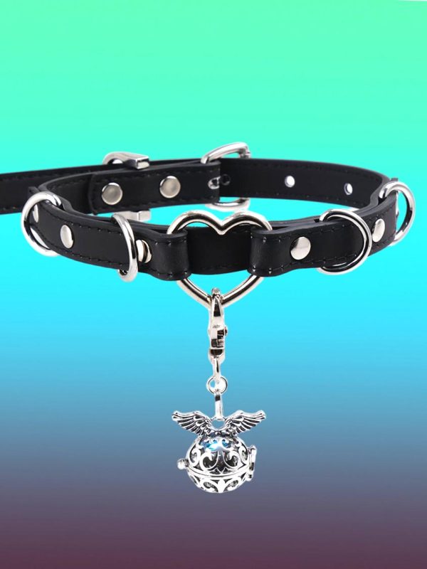 temperature-discoloration-choker-heart-bell-collar-1 discolor collar
