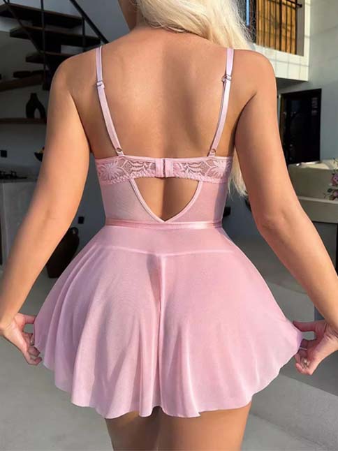 cute-lingerie-pink-babydoll-dress-1 babydoll lingerie dress