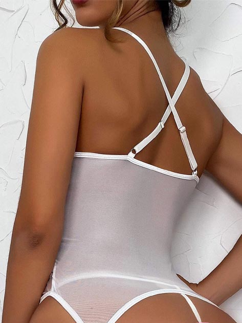 teddy-lingerie-plum-blossom-suit-5 sexy teddy lingerie