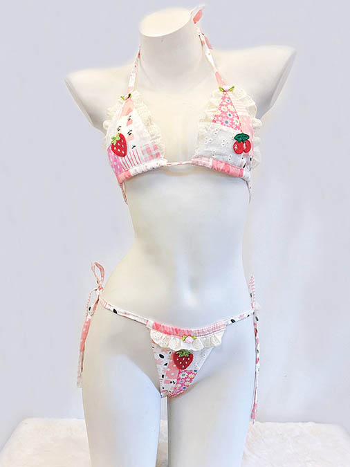 anime-cute-floral-bikini-lingerie-7 cosplay costumes lingerie