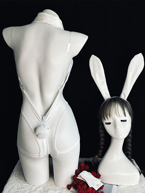 white-bunny-jumpsuit-lingerie-8 bunny cosplay costumes