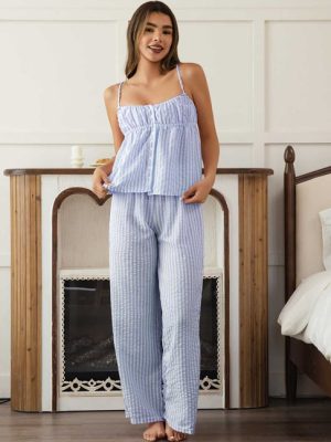 cotton-nightgowns-simple-stripes-set-5 womens loungewear