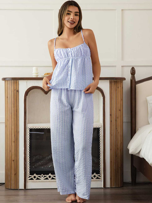 cotton-nightgowns-simple-stripes-set-5 womens loungewear