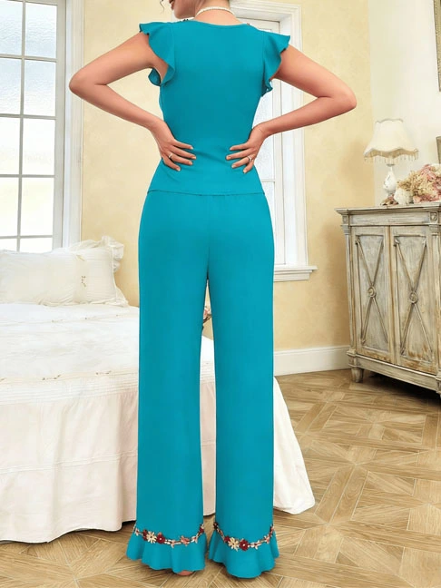 cotton-sleepwear-bell-bottom-pants-set-12 womens loungewear