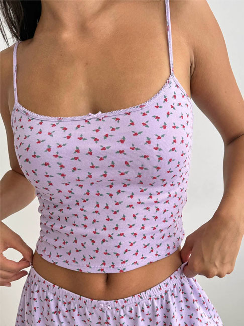 cotton-sleepwear-rose-pattern-nightwear-set-3 womens loungewear