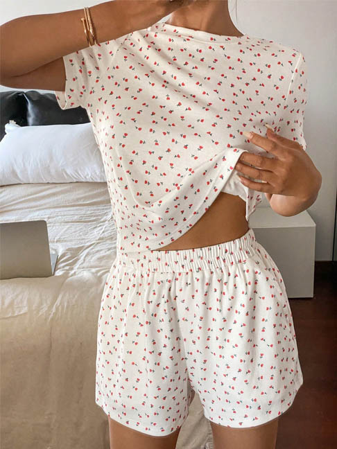 cotton-sleepwear-roses-pattern-set-2 womens loungewear
