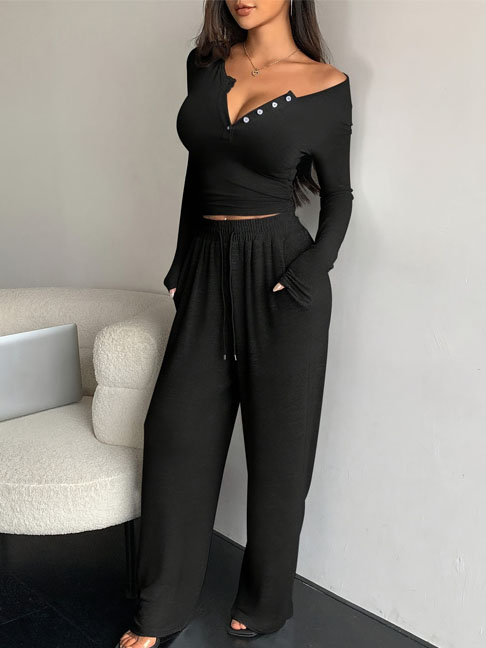 cotton-sleepwear-sexy-long-sleeve-set-9 womens loungewear