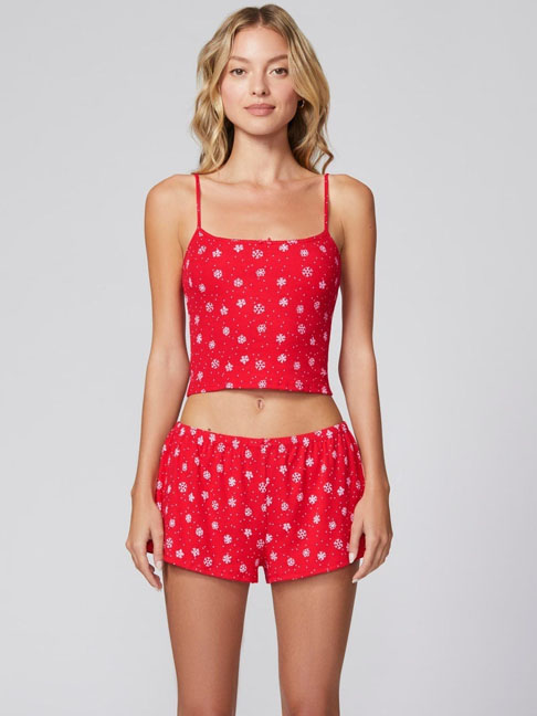 cotton-sleepwear-snow-pattern-nightwear-set-1 womens loungewear