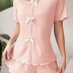 pajamas-set-bows-sleepwear-suit-4 womens loungewear