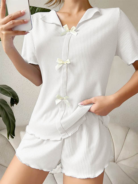 pajamas-set-bows-sleepwear-suit-9 womens loungewear