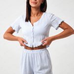 pajamas-set-top-shorts-sleepwear-suit-1 womens loungewear