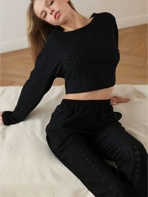 pajamas-soft-hollow-sleepwear-set-4 womens loungewear
