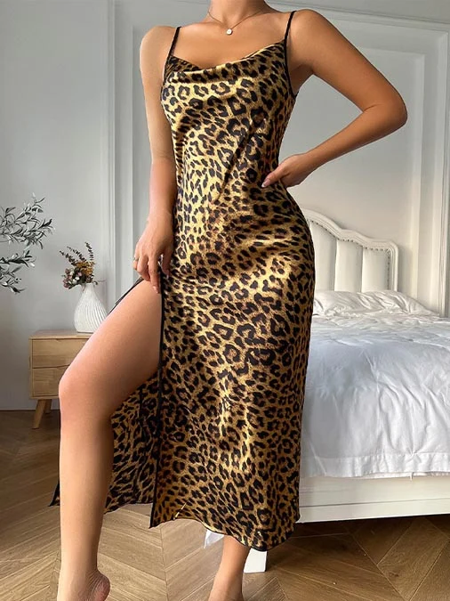 stain-nightgown-sexy-leopard-2 sleepwear dress