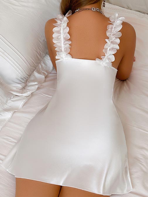 stain-nightgown-v-neck-sleepwear-8 sleepwear dress