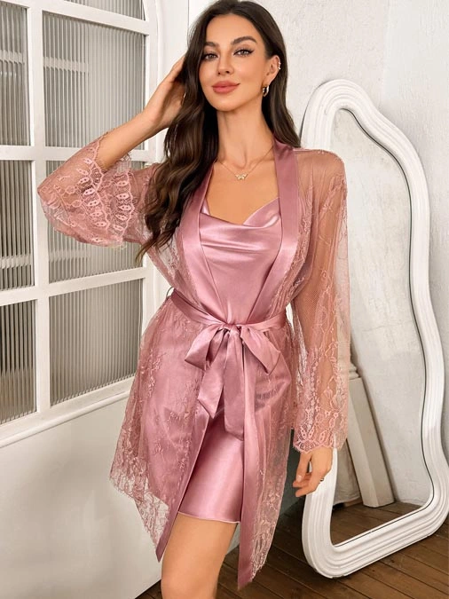 stain-nightgown-with-lace-rope-1 sleepwear dress