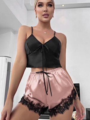 women-pajamas-lace-2-pieces-set-8 womens nightgown