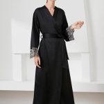women's nightgown-lace-cuff-2 women silk robe