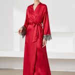 women's nightgown-lace-cuff-4 women silk robe