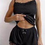 women's nightgown-lace-trim-set-5 womens loungewear