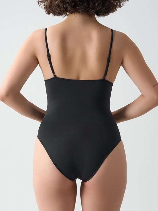 women-shapewear-lace-v-neck-bodysuit-8 seamless shapewear
