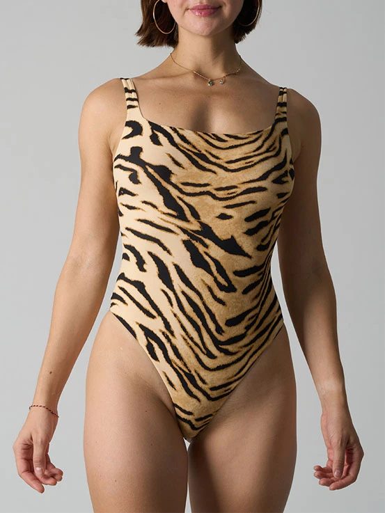 women-shapewear-tiger-stripes-bodysuit-1 seamless shapewear