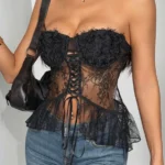 black-perspective-lace-top-3 club outfit