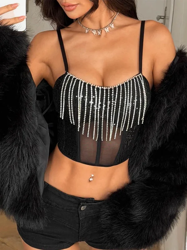 glitter-tessel-corset-top-1 club outfit