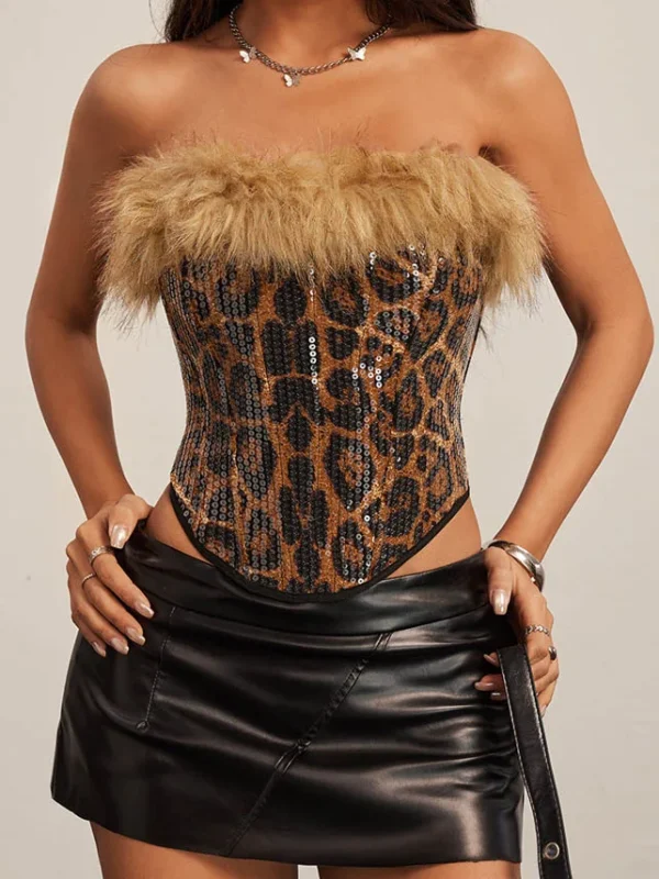 leopard-print-tube-top-1 club outfit