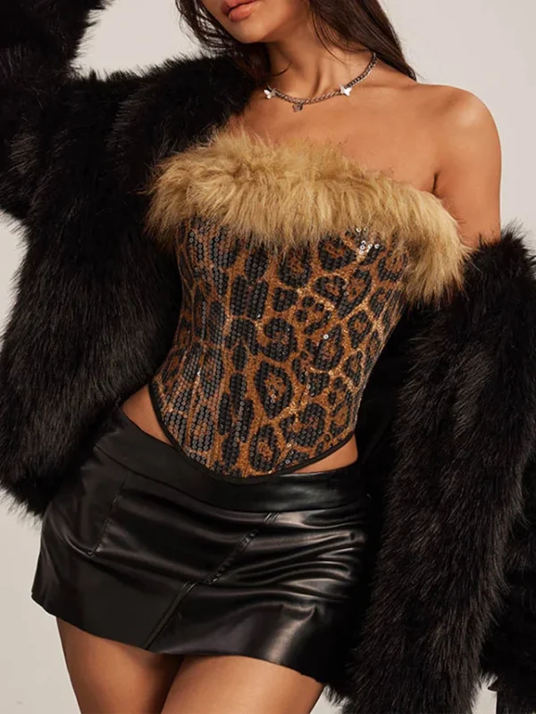 leopard-print-tube-top-2 club outfit