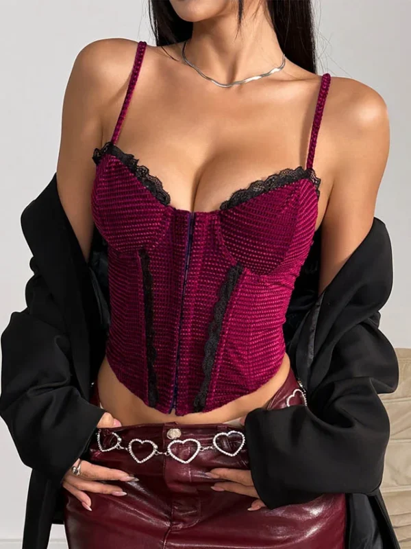 luxury-velvet-corset-top-3 club outfit