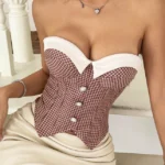 plaid-pattern-corset-top-1 club outfit