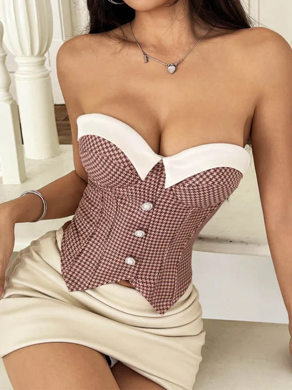 plaid-pattern-corset-top-1 club outfit