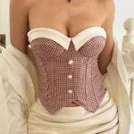 plaid-pattern-corset-top-3 club outfit
