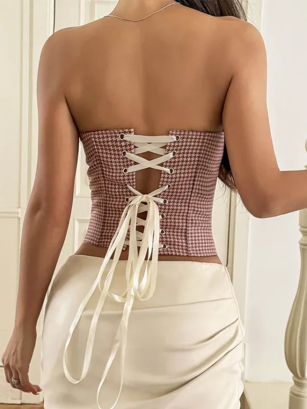 plaid-pattern-corset-top-5 club outfit