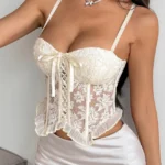 pleated-trim-corset-top-1 club outfit