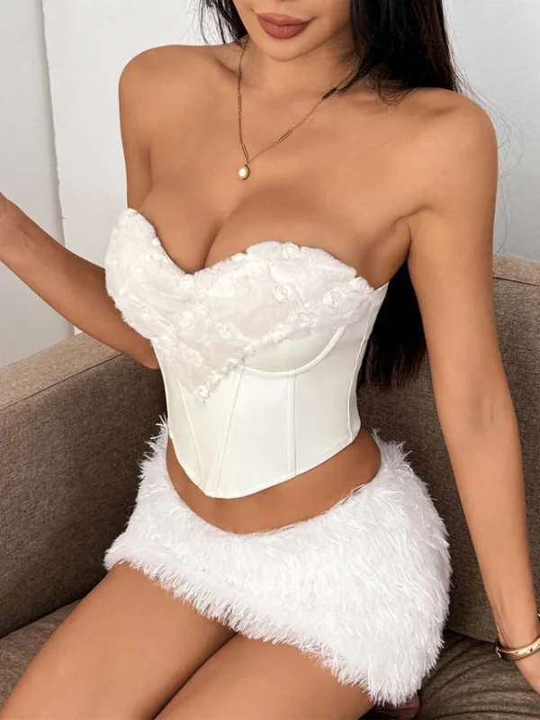 white-plush-corset-top-1 club outfit