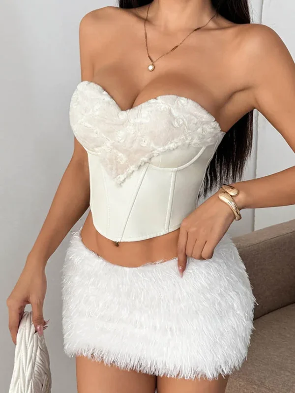 white-plush-corset-top-4 club outfit